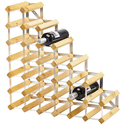 Traditional Wine Rack Co. Redwood Wine Rack, 27 Bottle, Light Oak Traditional Wine Rack Co. Redwood Wine Rack, 27 Bottle, Light Oak